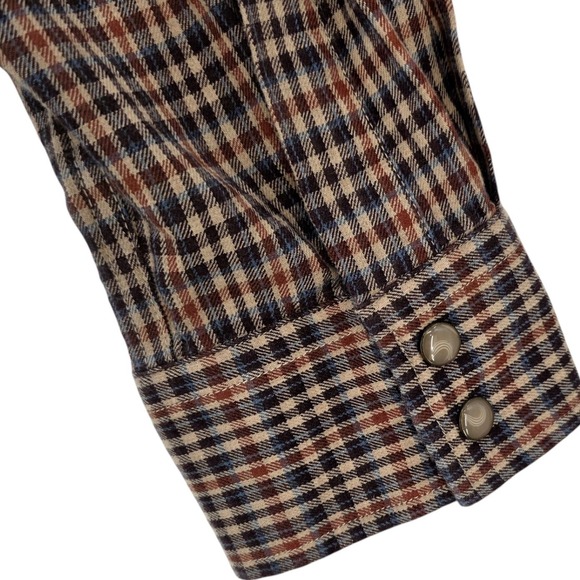 Pendleton Mens XL Western Plaid Wool Blend Pearl Snap Long Sleeve Shirt - Picture 6 of 11